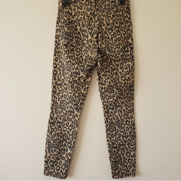 J Brand Alana High Rise Crop Skinny Jean Pants Golden Leopard Size 27 - Picture 4 of 9